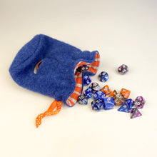 Load image into Gallery viewer, blue my friend monster™ drawstring cyclops DnD dice bag
