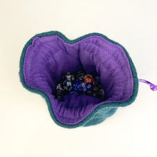 Load image into Gallery viewer, green my friend monster™ drawstring cyclops DnD dice bag
