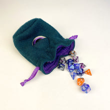 Load image into Gallery viewer, green my friend monster™ drawstring cyclops DnD dice bag
