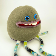 Load image into Gallery viewer, Cameron the plush friendly handmade monster stuffy
