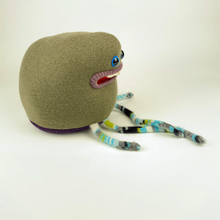 Load image into Gallery viewer, Cameron the plush friendly handmade monster stuffy
