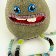Load image into Gallery viewer, Cameron the plush friendly handmade monster stuffy
