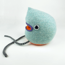 Load image into Gallery viewer, Damien the fuzzy plush handmade monster stuffy
