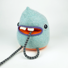 Load image into Gallery viewer, Damien the fuzzy plush handmade monster stuffy
