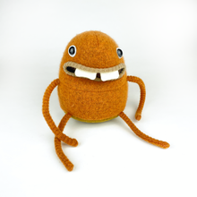Load image into Gallery viewer, Rocky the handmade upcycled sweater monster plush toy
