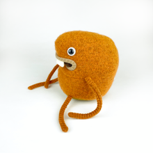 Load image into Gallery viewer, Rocky the handmade upcycled sweater monster plush toy
