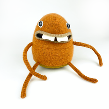 Load image into Gallery viewer, Rocky the handmade upcycled sweater monster plush toy
