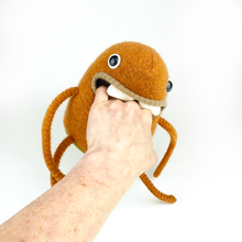 Load image into Gallery viewer, Rocky the handmade upcycled sweater monster plush toy
