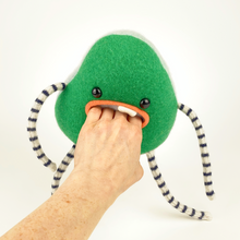 Load image into Gallery viewer, Ajax the handmade stuffed monster plush
