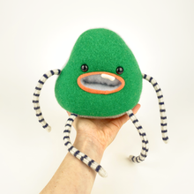 Load image into Gallery viewer, Ajax the handmade stuffed monster plush
