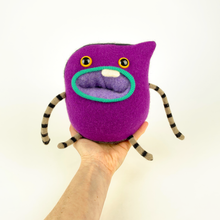 Load image into Gallery viewer, Waffles the handmade plush sweater monster
