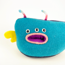 Load image into Gallery viewer, Woobie the handmade stuffed monster plush toy
