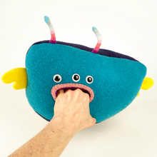 Load image into Gallery viewer, Woobie the handmade stuffed monster plush toy
