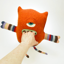 Load image into Gallery viewer, Chunk the plush my friend monster™ wool sweater stuffy
