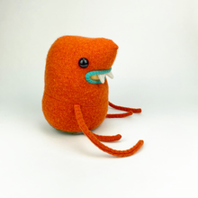 Load image into Gallery viewer, Stu the orange plush my friend monster™ wool sweater stuffy
