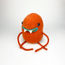 Load image into Gallery viewer, Stu the orange plush my friend monster™ wool sweater stuffy
