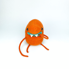Load image into Gallery viewer, Stu the orange plush my friend monster™ wool sweater stuffy
