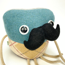 Load image into Gallery viewer, Ronald the handmade stuffed moustache monster plush
