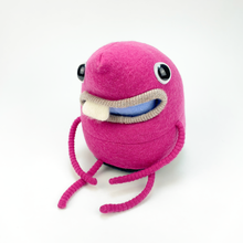 Load image into Gallery viewer, Bonny the pink plush my friend monster™ wool sweater stuffy
