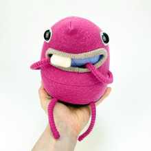 Load image into Gallery viewer, Bonny the pink plush my friend monster™ wool sweater stuffy
