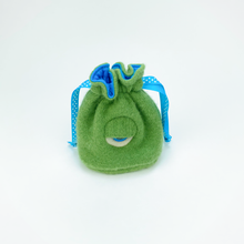 Load image into Gallery viewer, Green monster cyclops drawstring dice bag for role playing games
