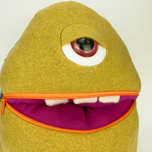 Load image into Gallery viewer, Ollie the my friend monster™ plush zipper mouth sweater stuffed animal
