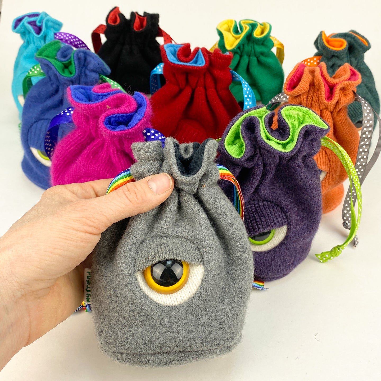 custom made cyclops drawstring dice bag for role playing games