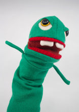 Load image into Gallery viewer, Albert the green monster hand puppet

