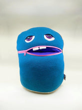 Load image into Gallery viewer, Sherman the zipper mouth pyjama bag monster
