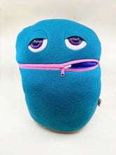 Load image into Gallery viewer, Sherman the zipper mouth pyjama bag monster
