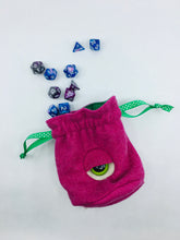 Load image into Gallery viewer, my friend monster™ drawstring cyclops DnD dice bag
