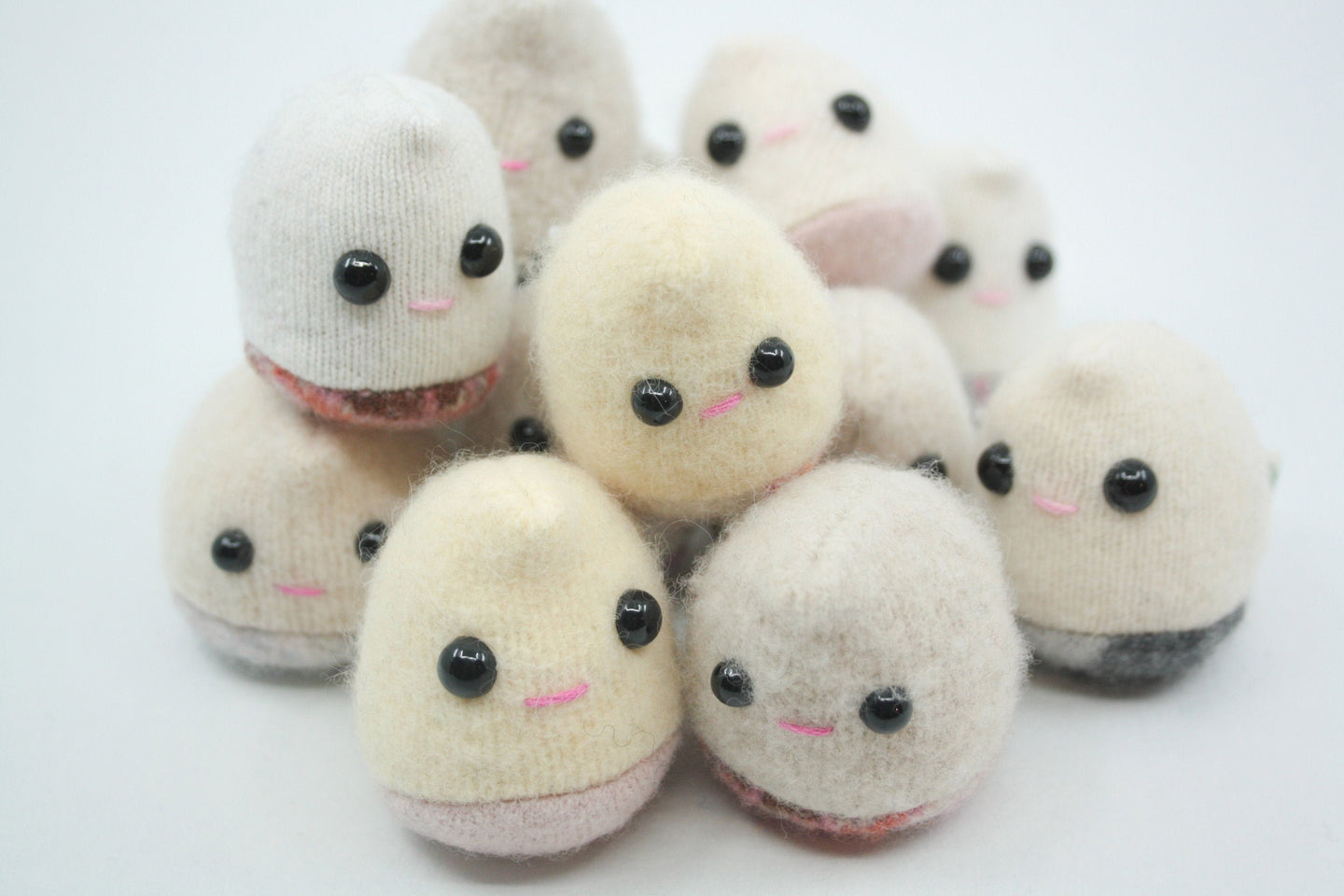 SET of 3 Adorable Mini puff monsters
