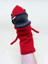 Load image into Gallery viewer, Stanley the recycled sweater puppet monster
