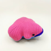 Load image into Gallery viewer, Bloopsy the pink plush sweater creature with pocket mouth
