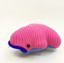 Load image into Gallery viewer, Bloopsy the pink plush sweater creature with pocket mouth
