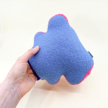 Load image into Gallery viewer, Bloopsy the pink plush sweater creature with pocket mouth
