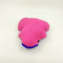 Load image into Gallery viewer, Bloopsy the pink plush sweater creature with pocket mouth
