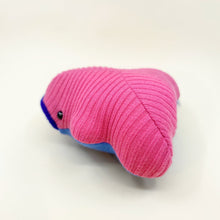 Load image into Gallery viewer, Bloopsy the pink plush sweater creature with pocket mouth
