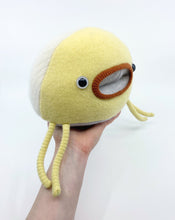 Load image into Gallery viewer, Flounce the plush yellow sweater monster
