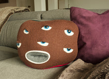 Load image into Gallery viewer, Leo the 6-eyed monster stuffed animal
